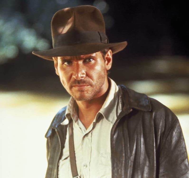 Harrison Ford as Indiana Jones.